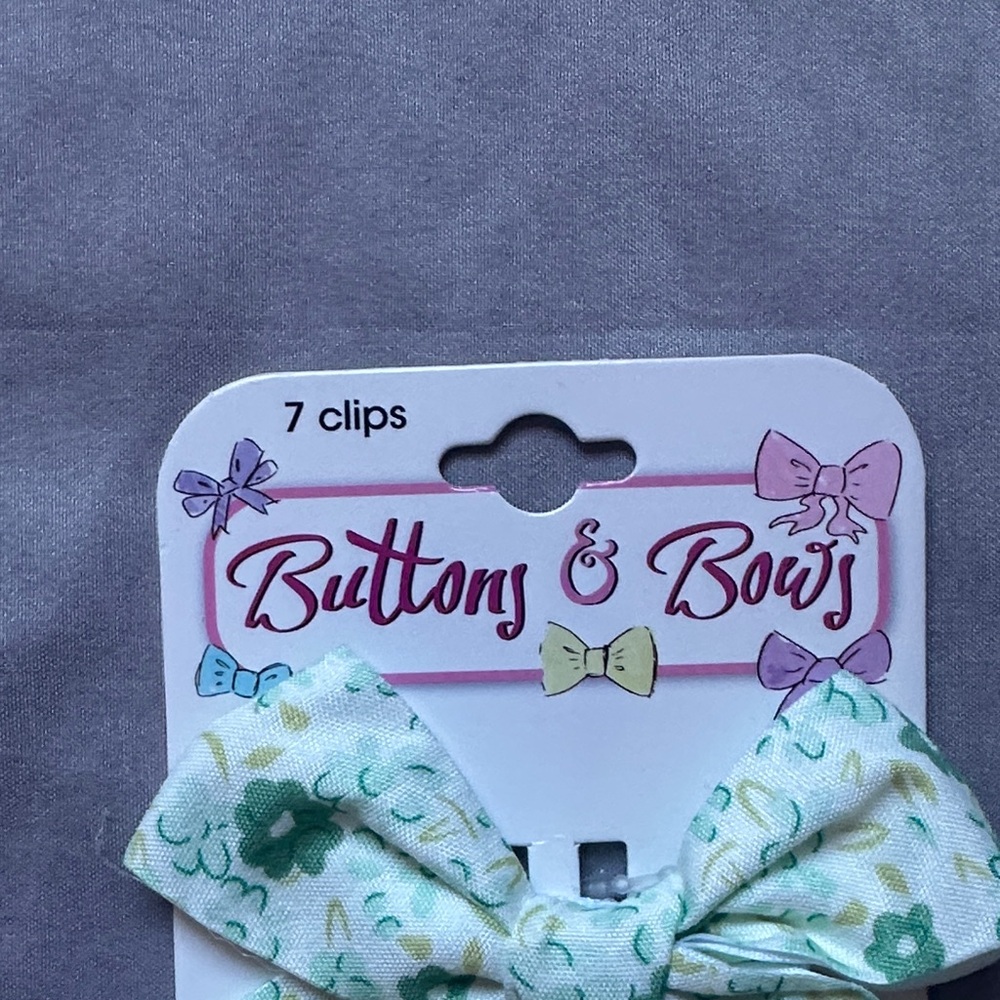 Buttons p& Bows Floral and Solid Bow for Kids - Picture 2 of 5